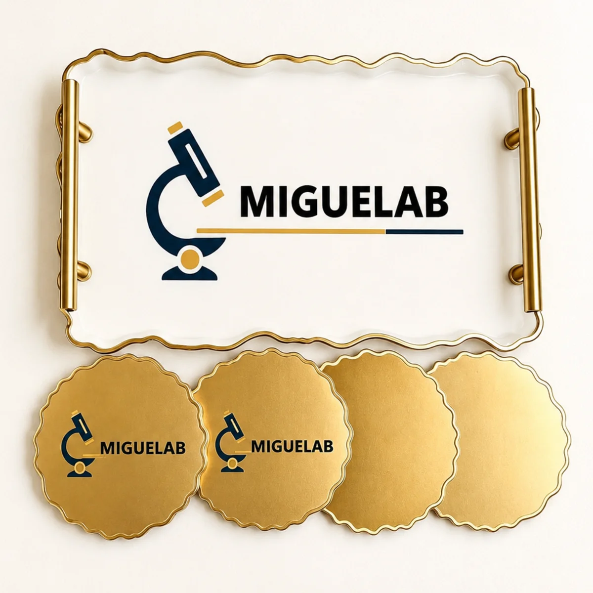 Bandeja Com Porta Copo Personalizado